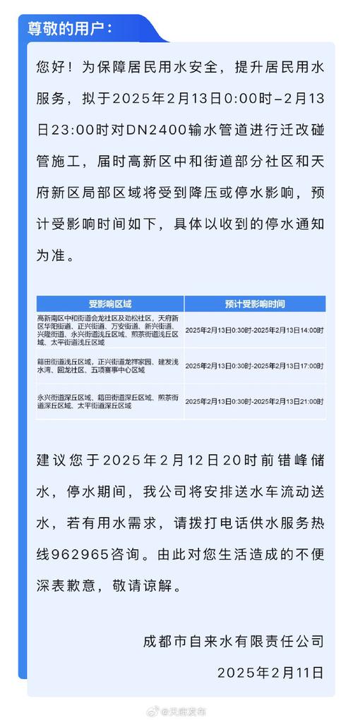 预计停水降压7小时!12月14日上午9时起,福州这些小区将受影响