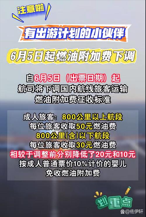 2024年1月5日起,机票燃油附加费将迎来新年首降