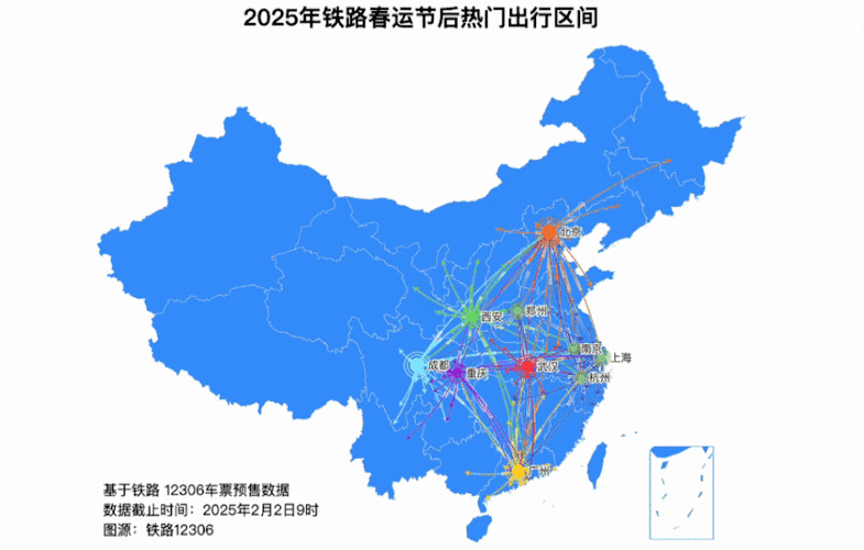 过去一周春运热门出发地、目的地有哪些变化?一起来看
