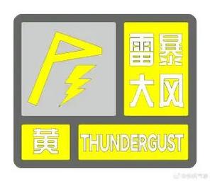 黑龙江省铁力市发布雷雨大风黄色预警