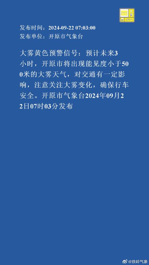 福建省漳州市发布大雾黄色预警