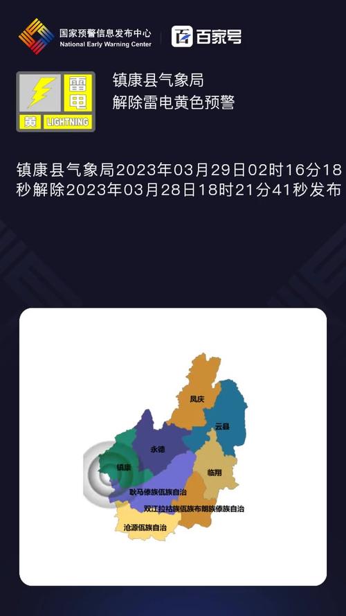 云南省镇康县发布雷电黄色预警_2